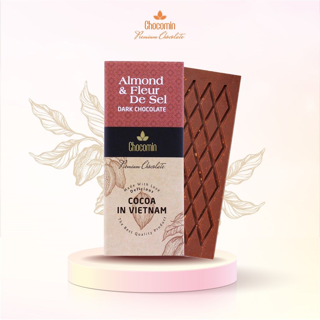 Picture of ALMOND FLEUR DE SEL DARK CHOCOLATE